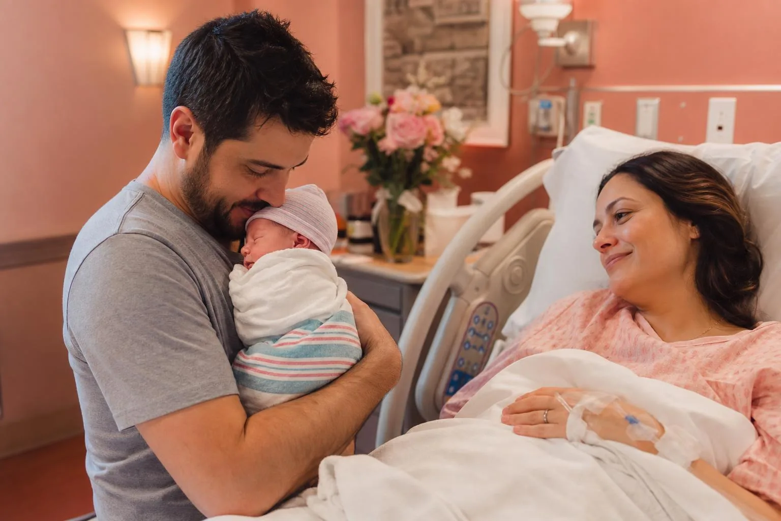 First family moments after birth
